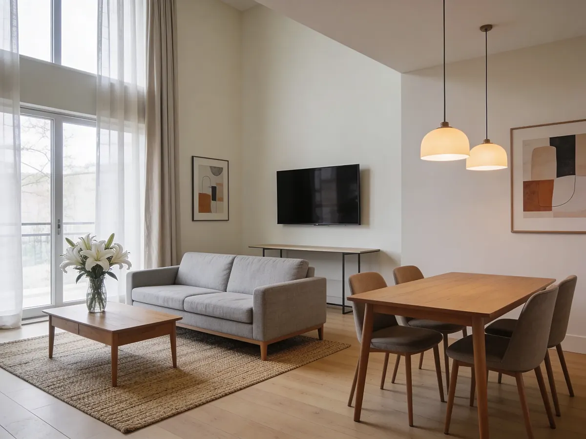 Modern open-plan living space