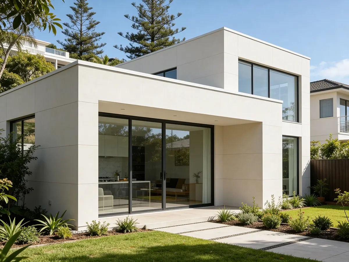 Contemporary cube-form home